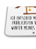 Mr. & Mrs. Panda Untersetzer Set Rotkehlchen Schlitten mit Spruch in Weiß