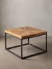 KADIMA DESIGN Couchtisch Mango Massivholz 55x40x55 cm Tisch mit Metallgestell