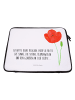 Mr. & Mrs. Panda Notebook Tasche Blume Mohnblume mit Spruch in Weiß