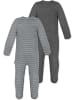 Normani Outdoor Sports 2x MERINO Babystrampler Levin in Grau/Anthrazit