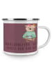 Mr. & Mrs. Panda Emaille Becher Brautjungfern Party mit Spruch in Kaffa Coffee