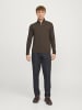 Jack & Jones Strickjacke mit Viertelreißverschluss in Mulch