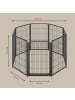 Feandrea Haustierlaufstall Dack in Schwarz - (B)170 x (H)100 x (T)170 cm
