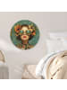 OnlyWow Rundes Wandbild Petrol