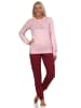 NORMANN Schlafanzug Pyjama Bündchen langarm Winter Optik - 88789 in altrosa