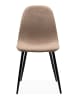 Furn.Design Stuhl 4er-Set braun Cord, Esszimmerstuhl mit 4-Fuß-Gestell