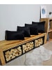 JACK 2er Set Teddy Flausch Kissen 40x40cm in Schwarz
