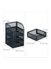 relaxdays Schreibtisch Organizer in Anthrazit - (B)12,5 x (H)21 x (T)13 cm