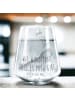 Mr. & Mrs. Panda Trinkglas Fuchs Blumen mit Spruch in Transparent