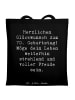 Mr. & Mrs. Panda Schultertasche Spruch 70. Geburtstag Glückwünsc... in Schwarz