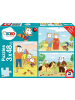 Schmidt Spiele Auf ins Abenteuer, 3x48 Teile | Kinderpuzzle Bobo Siebenschläfer 3x48 Teile