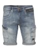 KOROSHI Bermuda Jeans Schnitte Stretch Regular Fit in blau