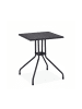 relaxdays Gartentisch "Rattan-Optik" in Schwarz - (B)61 x (H)75 x (T)61 cm