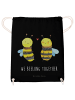 Mr. & Mrs. Panda Jutebeutel Biene Verliebt mit Spruch in Schwarz