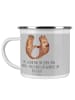 Mr. & Mrs. Panda Kaffeetasse Hochzeit Liebe Lachen mit Spruch in Heather Grey