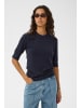 Soaked in Luxury Langarm-Shirt SLSpina Gerade Passform in India Ink