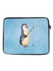 Mr. & Mrs. Panda Laptop Tasche Pinguin Angler ohne Spruch in Eisblau