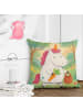 Mr. & Mrs. Panda Kissen Einhorn Vegan Design ohne Spruch in Weiß
