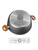 Stoneline Kochtopf 20 cm | mit Deckel in Braun (Griff)