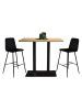 58 aufm Kessel TRESENTISCH Electra 120x70x106 schwarz matt/asteiche