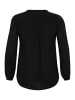KAFFE curve Langarm-Bluse KCannia Regular fit in Black Deep