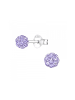 Alexander York Ohrstecker BALL KRISTALL violet in 925 Sterling Silber, 2-tlg.