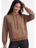 faina Women Hoodie in Brown Leopard