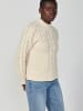 KOROSHI GESTRICKTER ROLLKRAGENPULLOVER in weiß