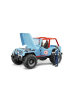 bruder Bruder 02541 Jeep Cross Country racer blau mit Rennfahrer in Blau ab 3 Jahre