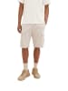 Tom Tailor Short in desert fawn white chambray