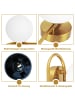 ZMH Wandleuchte in gold 1-flammige E14 Glaskugel Design modern oval Flurlampe