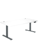 MCW Schreibtisch D40, Weiß, anthrazit-grau