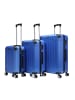 Cheffinger Reisekoffer Koffer 3 tlg Hartschale Trolley Set in Blau