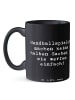 Mr. & Mrs. Panda Tasse Spruch Handball Wurf mit Spruch in Schwarz