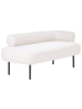 Beliani Chaiselongue MIRMANDE Weiß/Schwarz - (W) 153 x (H) 65 x (L) 70 cm rechtsseitig