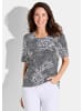 GOLDNER Kurzgröße:  Shirt Shirt in schwarz / weiß / gemustert