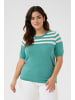 KAFFE curve Strickpullover KClizzy Regular fit in Teal/Chalk Half Stripe