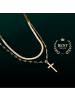 XCOAST Elegante Halskette für Damen - Double Layer - Kreuz in Gold