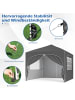 COSTWAY 3x3 m Faltpavillon mit 4 Seitenwänden in Grau