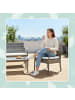 relaxdays 4-tlg. Gartenmöbel-Set "Rattan" in Grau