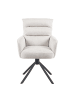 DUBI Möbel 2er-Set: Drehstuhl Mika-Jana in Creme - (B)59 x (H)94 x  (T)66 cm