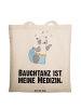 Mr. & Mrs. Panda Tasche Panda Bauchtanz mit Spruch in Creme
