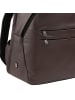 DuDu New York Daypack Leder 41 cm Laptopfach in coffee brown