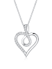 Elli Halskette 925 Sterling Silber Herz, Infinity in Silber