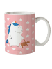 Mr. & Mrs. Panda Kindertasse Einhorn Teddy ohne Spruch in Rot Pastell