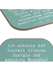 Mr. & Mrs. Panda Tisch-Untersetzer Spruch Freude und Energie mit... in Meeresbrise