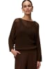 Zero  Lochstrick-Pullover mit Glitzersteinen in Chicory Coffee