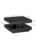 KADIMA DESIGN Couchtisch 60x60x34 cm Sofatisch in Marmor-Optik Modern, in Schwarz