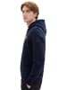 Tom Tailor Hoodie mit Label-Print Tunnelzug Kapuzenpullover Cotton in Dunkelblau