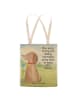 Mr. & Mrs. Panda Stofftasche Hund Blume Design mit Spruch in Weiß